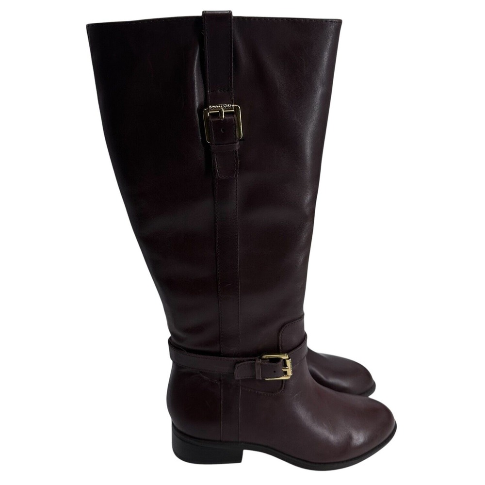 Lauren Ralph Lauren Women's Tall Riding Boots Size 6.5 B Brown Leather Monica - Picture 12 of 12